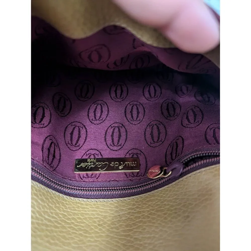 Cartier crossbody bag golden yellow color